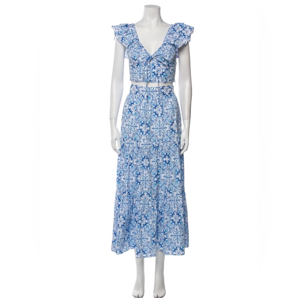 Hill House Blue and White Floral Maxi Dress